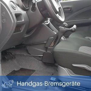 Das Bild zeigt ein Handgas Bremsgerät als Fahrhilfe im Auto für Menschen mit Behinderung