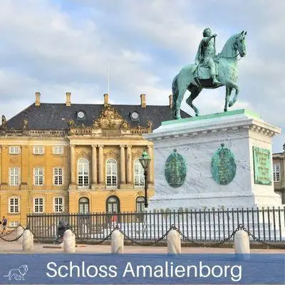 Schloss Amalienborg mit seinen historischen Gebäuden im Zentrum von Kopenhagen