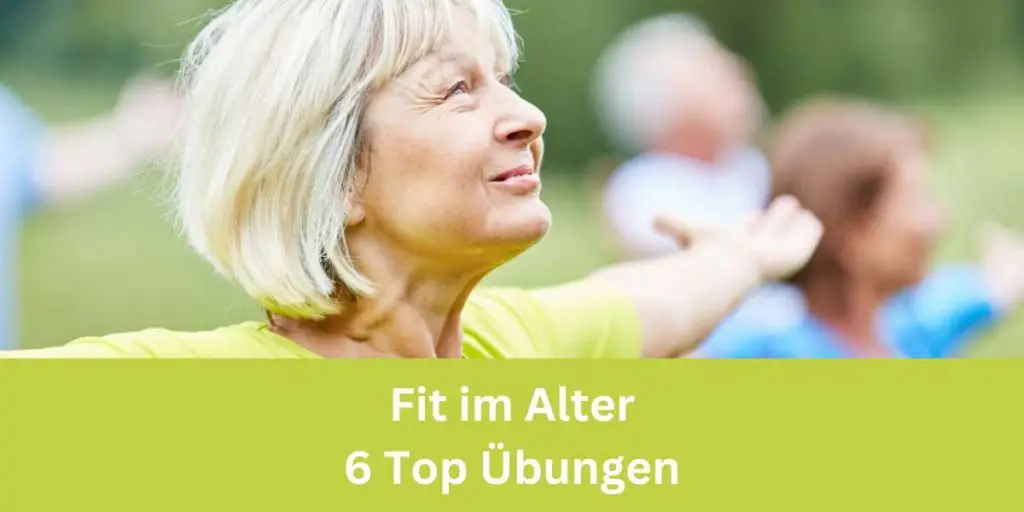 Frau hält sich fit im Alter mit Übungen