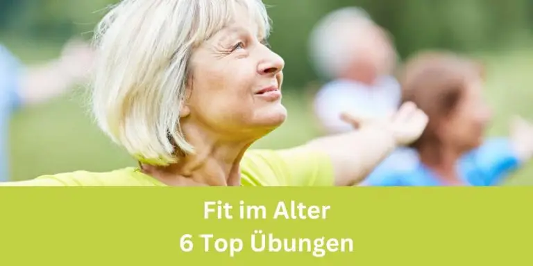 Frau hält sich fit im Alter mit Übungen