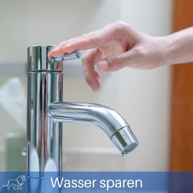 Das Bild zeigt einen sparsamen Wasserhahn zum Wasser sparen im Haushalt