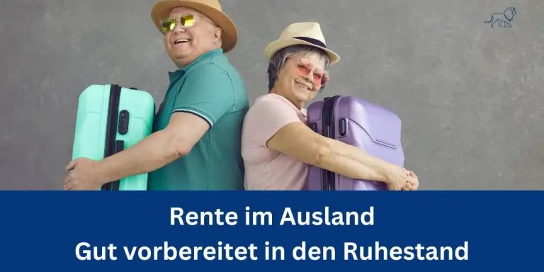 Senioren mit Koffer, die sich auf ihre Rente im Ausland freuen