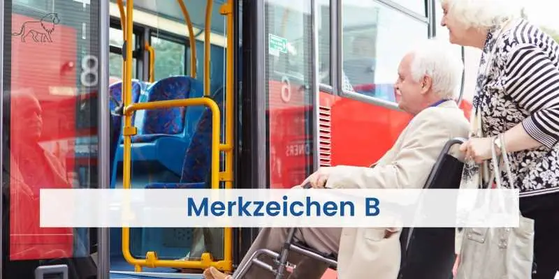 Rentner mit Merkzeichen B wir im Rollstuhl zum Bus geschoben
