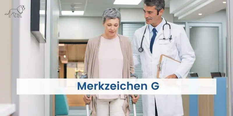 Frau mit Gehbehinderung im Gespräch mit einem Arzt