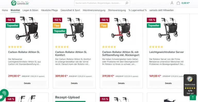 Rollatoren im Angebot