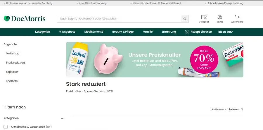 Aktionen mit Rabatten