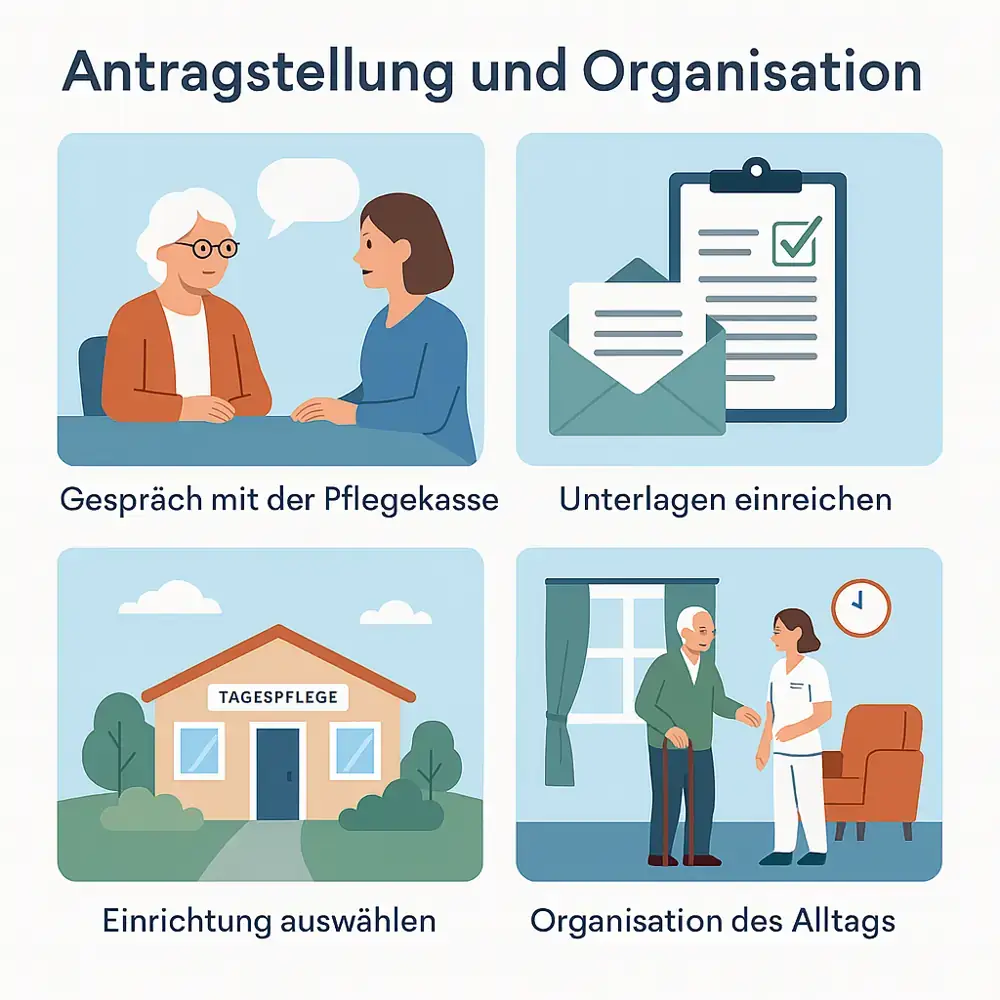 Illustration Antragstellung und Organisation der Tagespflege
