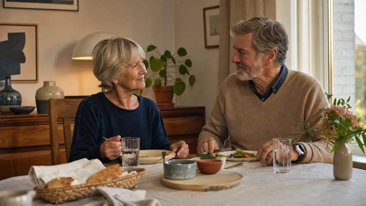 Sexualität im Alter: Nähe beim gemeinsamen Abendessen