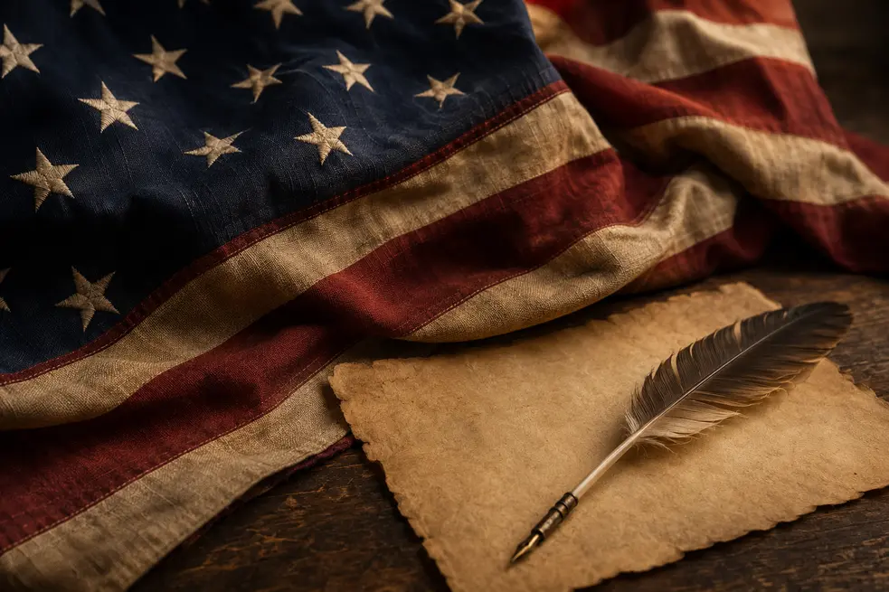 Historische Darstellung der amerikanischen Unabhängigkeit